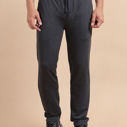 THINC Men Charcoal Cotton Joggers Trousers-image-49