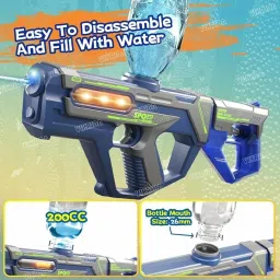 2 in 1 Electric Water Gun Pistol Toy with Light & Large Tank for Kids Water Gun-18