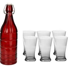 SOMIL Red Glass Airtight Can Bottle-image-30