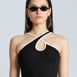 ZOMODA Tie-Up Neck Crop Top-image-94