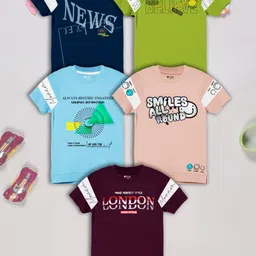 3PIN Boys Typography 5 Printed T-shirt-image-19