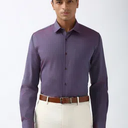 Peter England Men Spread Collar Solid Slim Fit Formal Shirt-picture-37