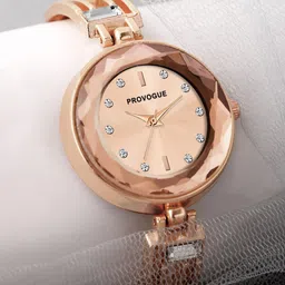 Provogue Women Embellished Dial & Bracelet Style Straps Analogue Watch HOBPR-109-RG-image-19