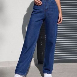 NU CLOTHS Women Jean Wide Leg High-Rise Stretchable Jeans-image-96