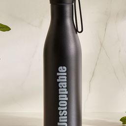 Home Centre Atlantis Shadow Oasis Black Printed Stainless Steel Printed Water Bottle 900ml-image-30