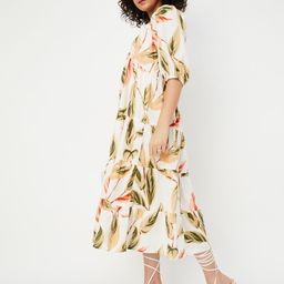max Tropical Print A-Line Midi Dress image 3