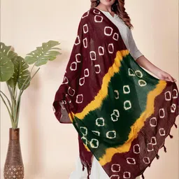 EBADAT Printed Metallic Cotton Dupatta image 5