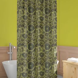 ArtzFolio Black & Yellow Printed WaterProof Shower Curtain-image-91