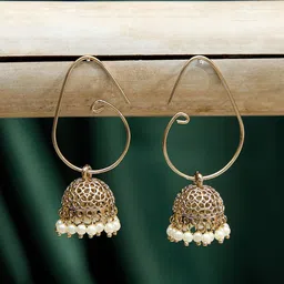 Fida Dome Shaped Jhumkas Earrings-15