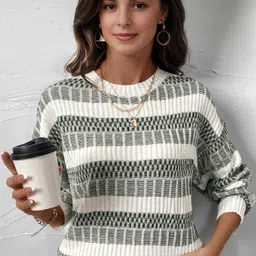 Mast & Harbour Women Striped Pullover-picture-9