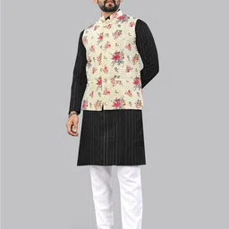 WELL TEX Men Floral Printed Regular Kurta with Pyjamas-image-52