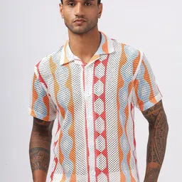 Vestirio Men Relaxed Polka Dot Opaque Printed Casual Shirt-picture-17