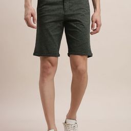 Turtle Men Printed Slim Fit Mid-Rise Cotton Shorts-image-70