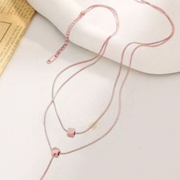 MYKI Stainless Steel Rose Gold-Plated Alluring Necklace-picture-13