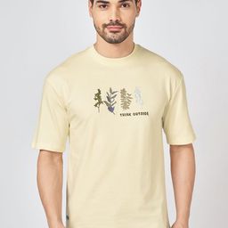 Urban Ranger by pantaloons Men Graphic Printed Round Neck Cotton Relaxed Fit T-shirt-image-53