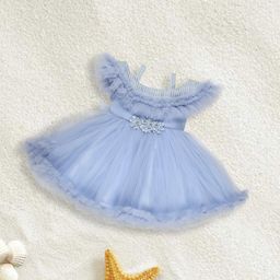 MeeMee Girls Off-Shoulder Fit & Flare Dress-image-31