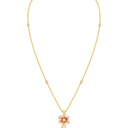 Bhima Jewels 22K BIS Hallmark 916 PurityFloral Designed Gold Fancy Necklace-image-4