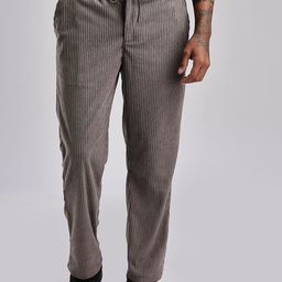 NEVER NEUD Men Relaxed Fit Mid-Rise Trousers-image-30
