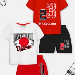 YK X Trampoline Unisex Kids Printed T-shirt with Shorts-40