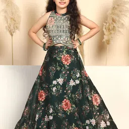 BAESD Girls Embroidered Sequinned Ready to Wear Lehenga & Choli-picture-18