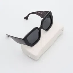 PELLE LUXUR Unisex Rectangle with UV Protected Lens Sunglasses PL25GS59-5