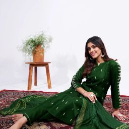 aradhna Embroidered Kurta, Trouser/Pant & Dupatta Set image 4