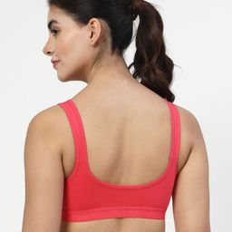 LILY Strops555 Pack Of 4 Full Coverage Non Padded Seamless Sports Bra image 4