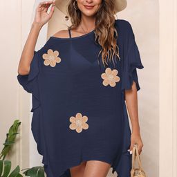 StyleCast Women Floral Print Batwing Sleeve Kaftan Mini Dress-image-35
