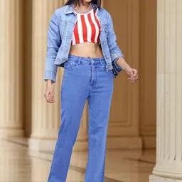 DressBerry Fuchsia Cotton Jeans-image-20