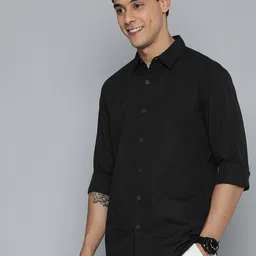 WHY SO FAB Men Semi Sheer Casual Shirt-image-17