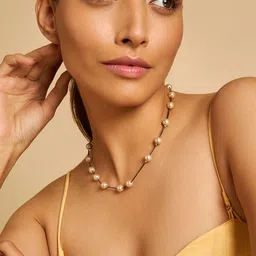 Kushal's Fashion Jewellery Copper Gold-Plated Necklace-image-59