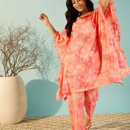 The Kaftan Company Printed Pure Cotton Top With Trousers Co-Ords-picture-52