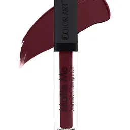 Color Art Matte Me Waterproof Liquid Lipstick - 6 ml - Dark Maroon-image-36