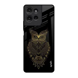 QRIOH Golden Owl Printed Motorola G75 5G Impact Resistant Back Case-image-9