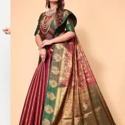 jayant creation Woven Design Zari Banarasi Saree-picture-9