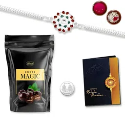 DeoDap Rakhi with Chocolate Roli Chawal Coin & Greeting Card-picture-25
