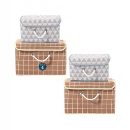 Aura Brown Set of 4 Reusable Drawer Organiser Organisers-21