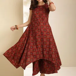 GULMOHAR JAIPUR Floral Printed Sleevesless A-line Kurta With Palazzos-picture-20