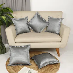 THE CONVERSION Grey Set of 5 Square Cushion Covers-1