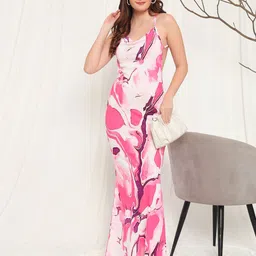 BAESD Women Abstract Printed Maxi Dress-image-82