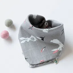 cocoon care Printed 2 In 1 Softer Bib & Burp Cloth-image-14