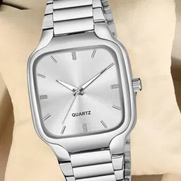 SWADESI STUFF Men Dial & Bracelet Style Straps Analogue Watch SDS 158 SILVER 2027-11