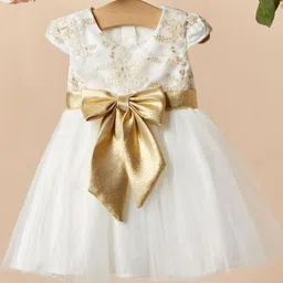 LULU & SKY Girls Self Design Fit & Flare Cap Sleeves Dress-image-18