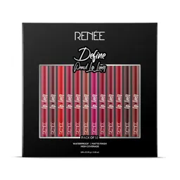 Renee Define Set Of 12 Matte Pencil Lip Liner With Vitamin E & Castor Oil - 0.35 g Each-54