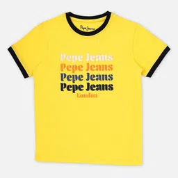 Pepe Jeans Boys Typography Printed Round Neck Pure Cotton T-shirt-image-82