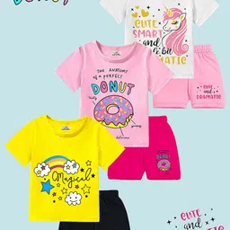 KUCHIPOO Girls Printed T-shirt with Shorts-image-4