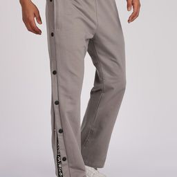 Eszett Men Slits Side Stripes Low-Rise Straight Fit Trousers-image-51