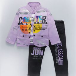 BAESD Boys Printed Shirt With Trousers-image-93