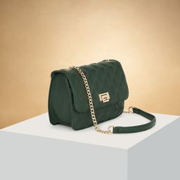 Forever Glam by Pantaloons PU Structured Sling Bag with Applique-8