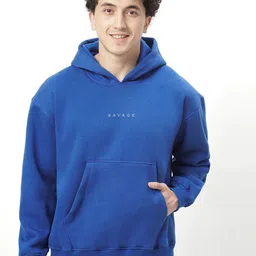 Be Savage Men Solid Hooded Sweatshirt-image-30